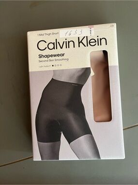 Calvin Klein Shapewear Mid-Thigh Short in Nude/Tan